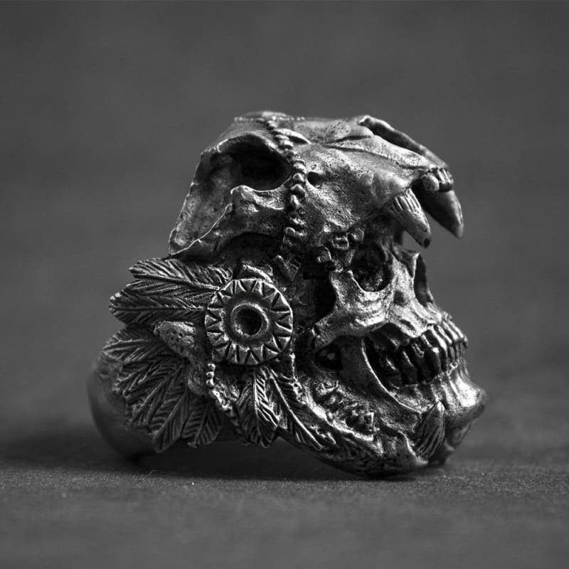 Vintage Indischer Totenkopf Ring