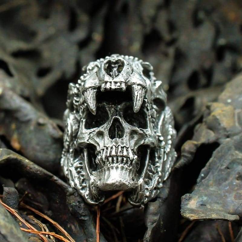 Vintage Indischer Totenkopf Ring