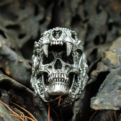 Vintage Indischer Totenkopf Ring