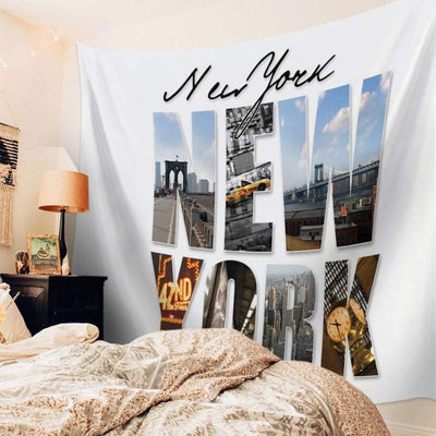 Vintage Wandteppich Poster New York
