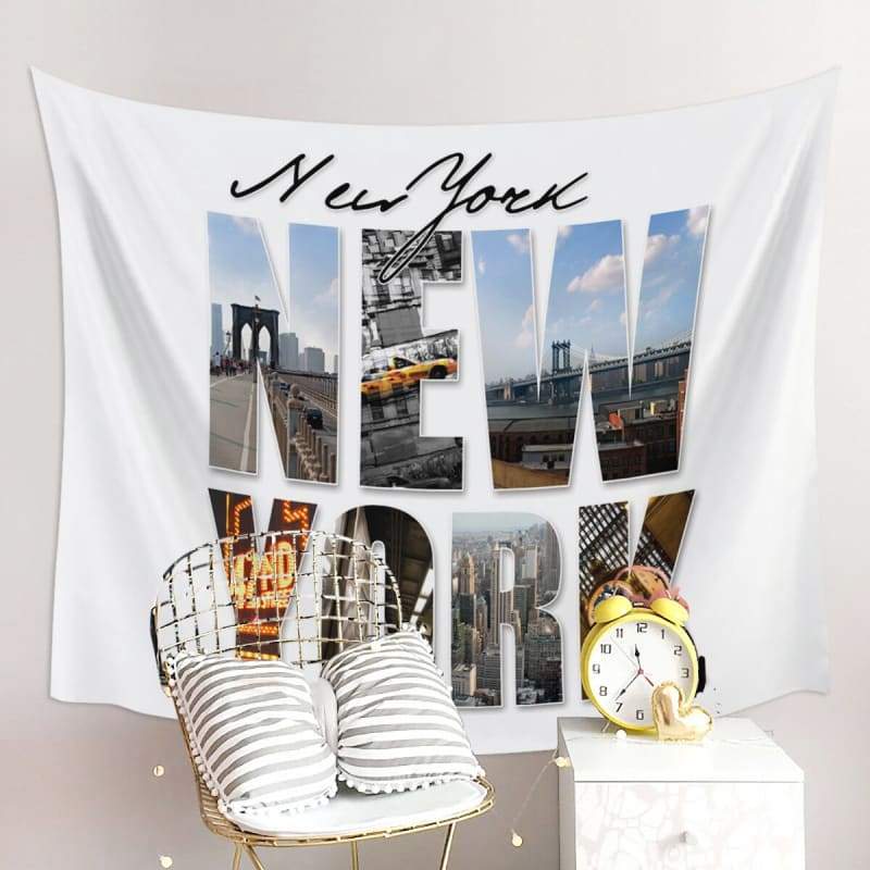 Vintage Wandteppich Poster New York