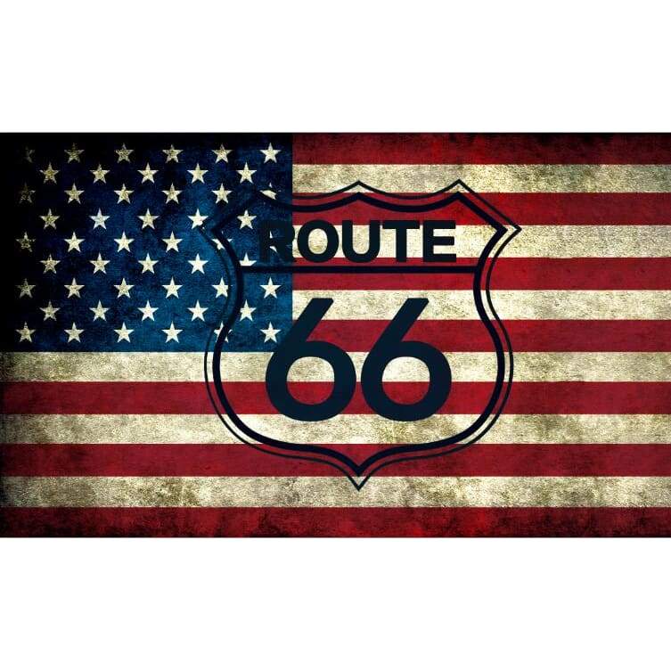 Vintage Route 66 Wandteppich
