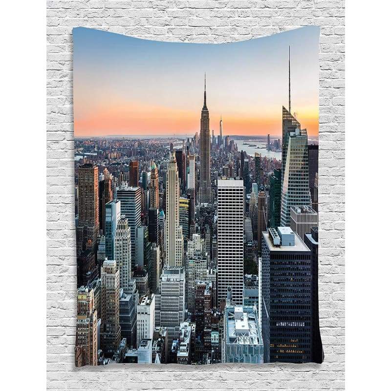 New York City Vintage Wandteppich