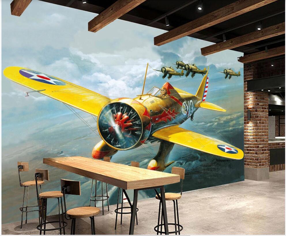 Gelbe Vintage-Tapete