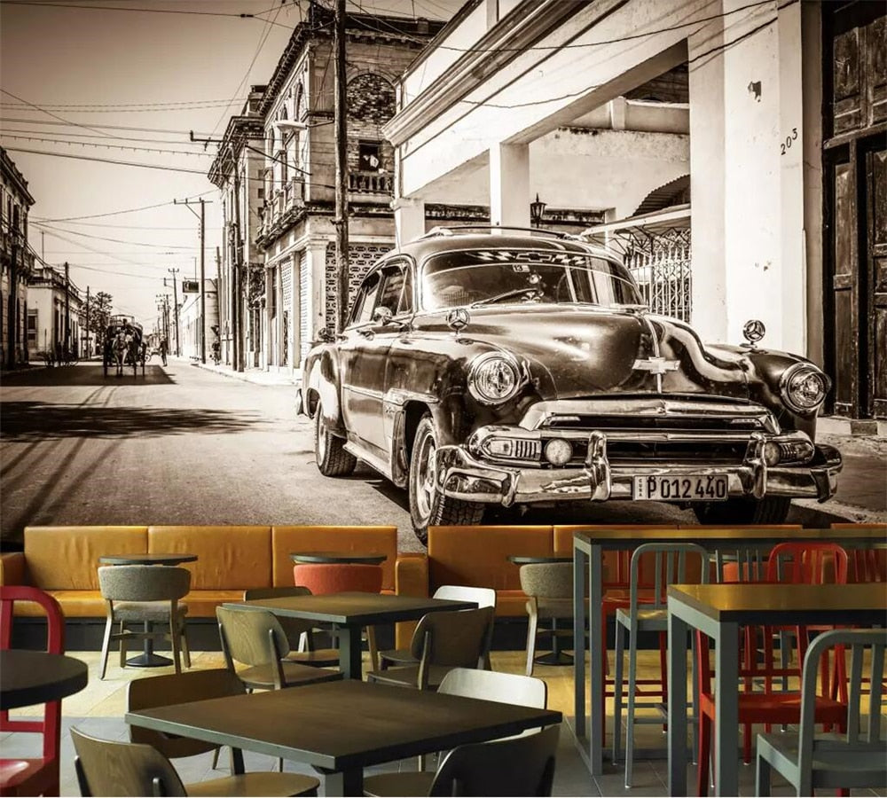 Vintage-Wohnzimmertapete