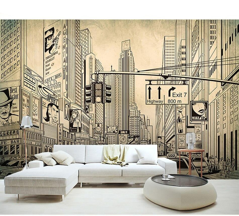 Graue Vintage-Tapete