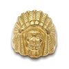 Vintage Gold Indianerkopf Ring