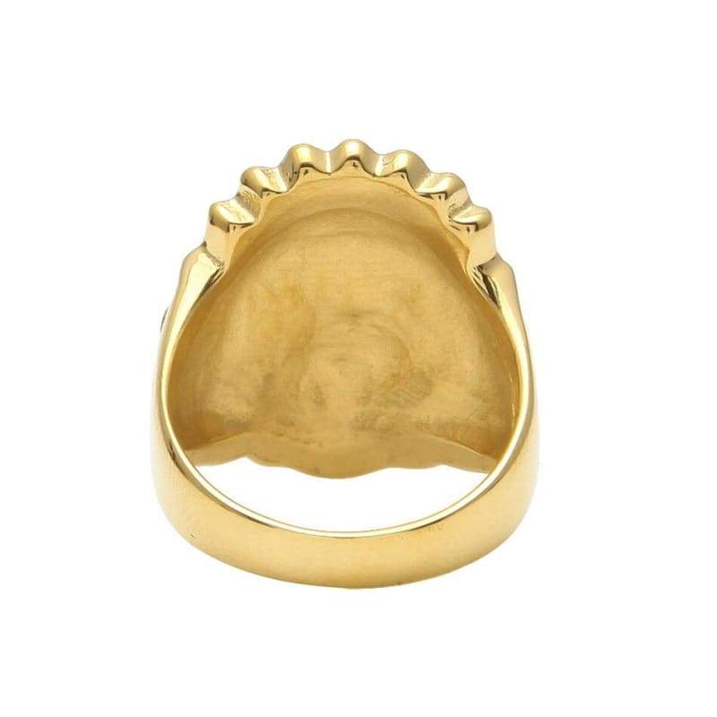 Vintage Gold Indianerkopf Ring