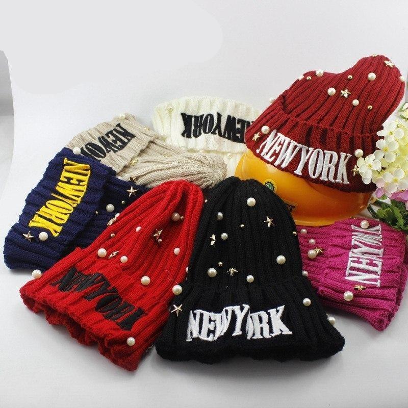 Vintage New York Beanie für Damen