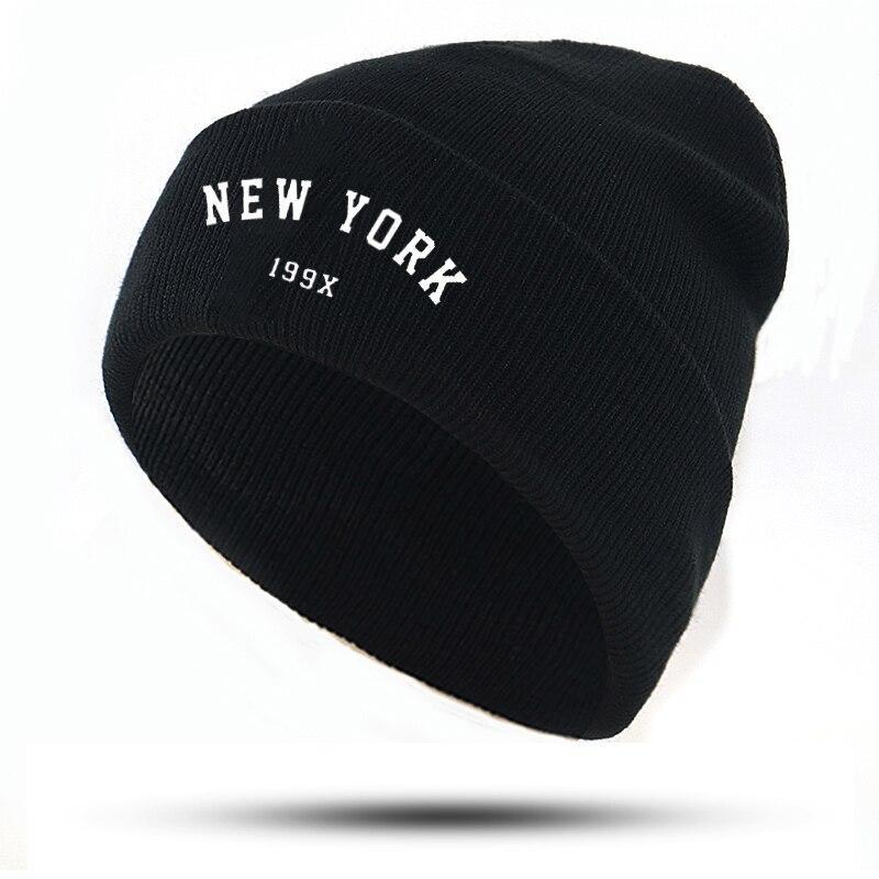 Vintage New York Schwarz-Weiß Beanie