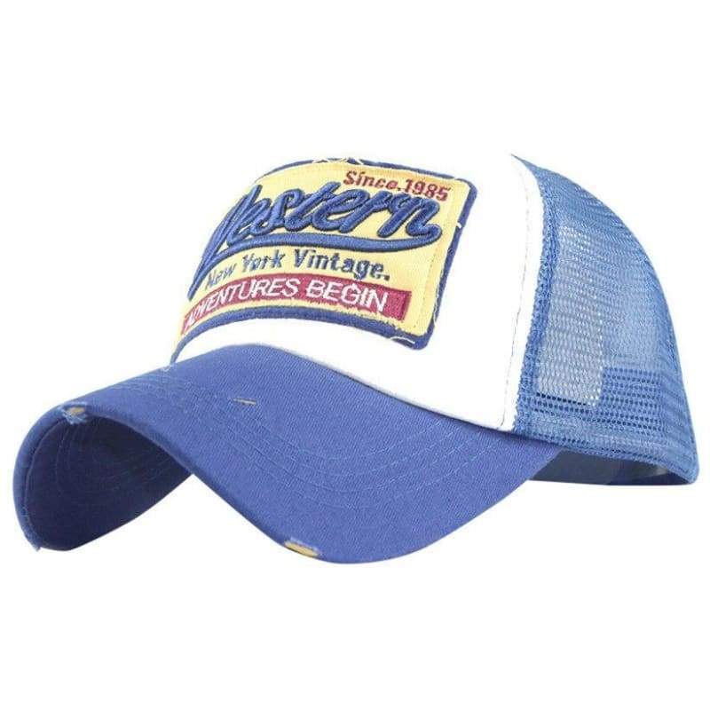 Vintage Cap New York Hellblau