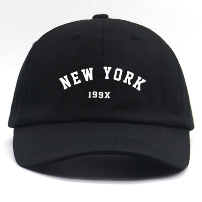 Herren Vintage New York Cap Schwarz