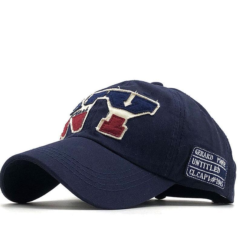 NY-amerikanische Flagge-Vintage-Kappe