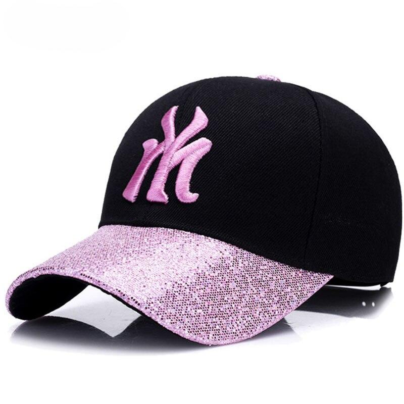 Vintage NY Cap für Damen in Schwarz und Rosa