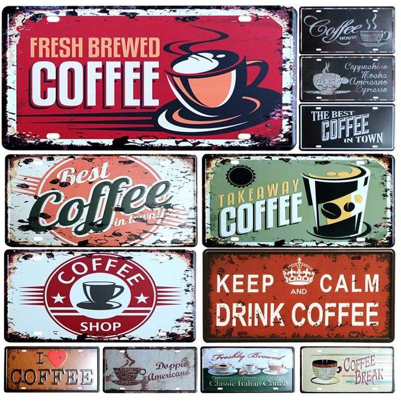 Vintage Metall Kaffeeteller