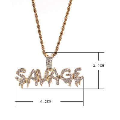 Vintage Bling Bling Rap Halskette