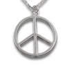 Vintage Peace And Love Silber Halskette