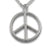 Vintage Peace And Love Silber Halskette