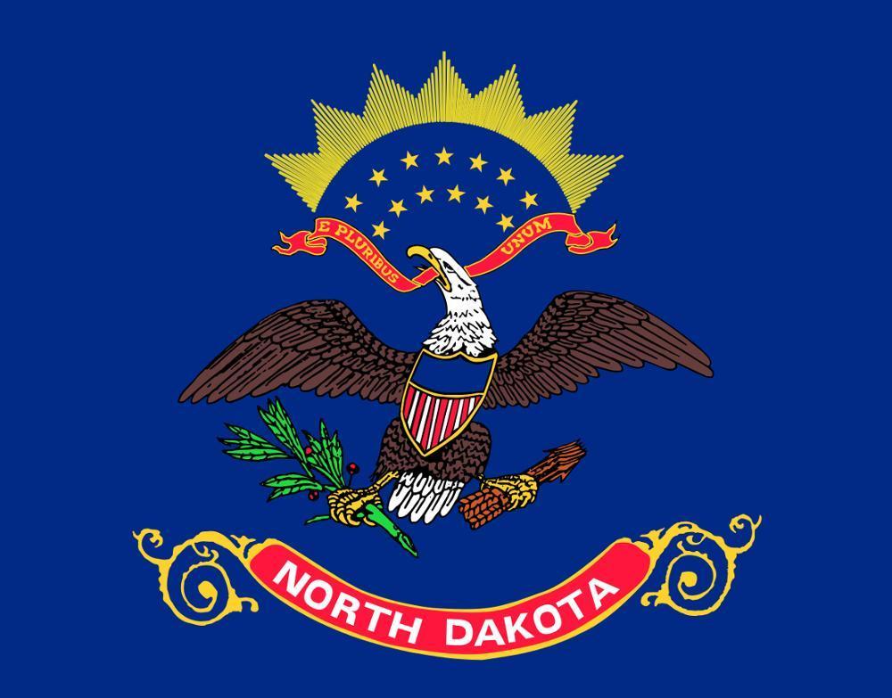 Vintage-Flagge North Dakotas