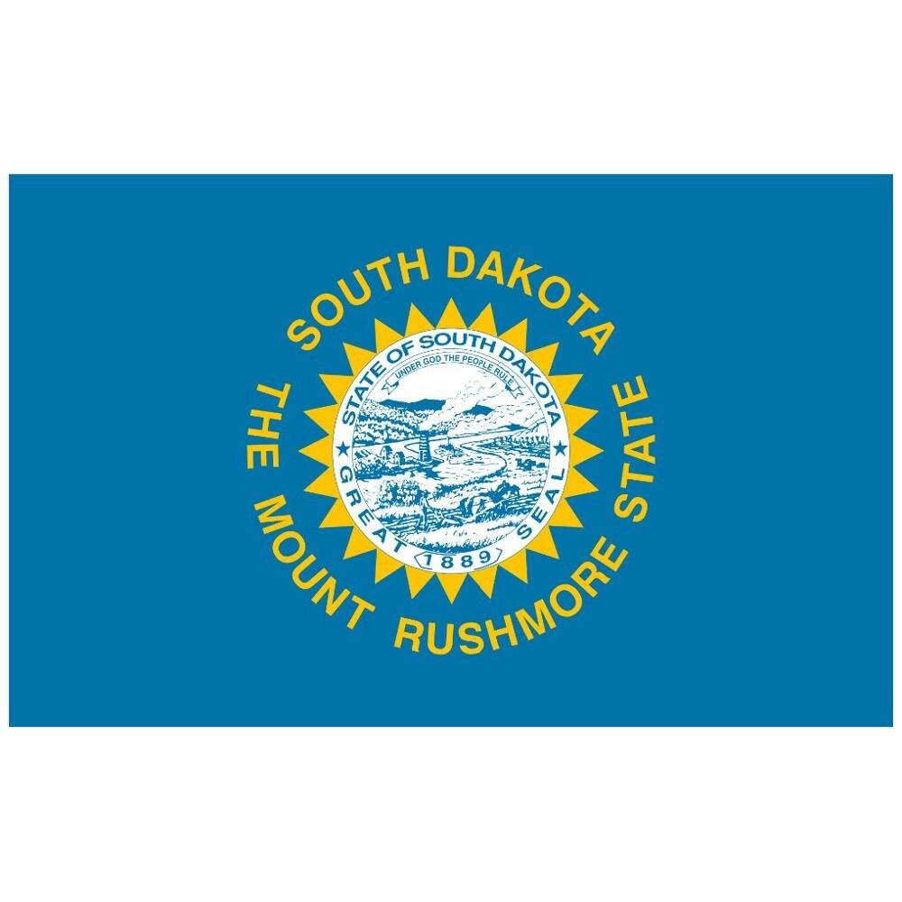 Vintage-Flagge von South Dakota