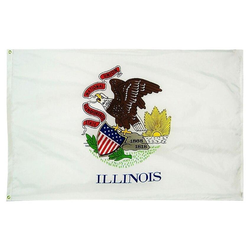 Illinois-Vintage-Flagge