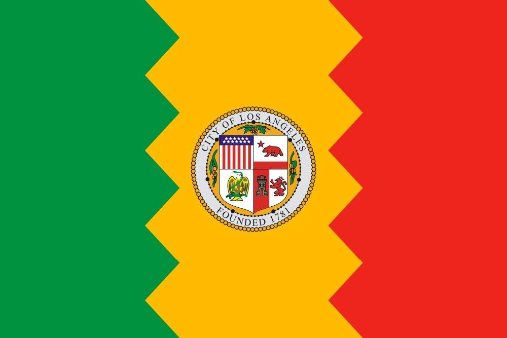 Vintage-Flagge von Los Angeles