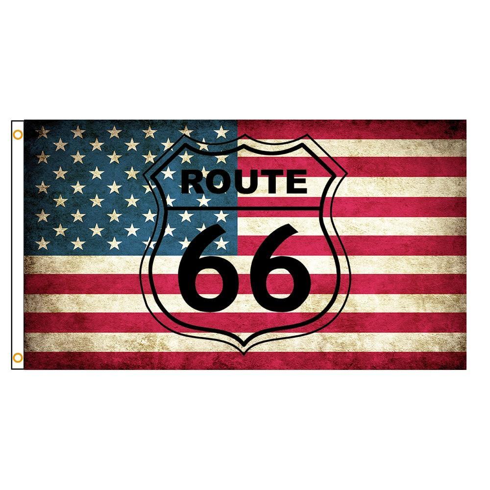 Vintage-Route-66-Flagge