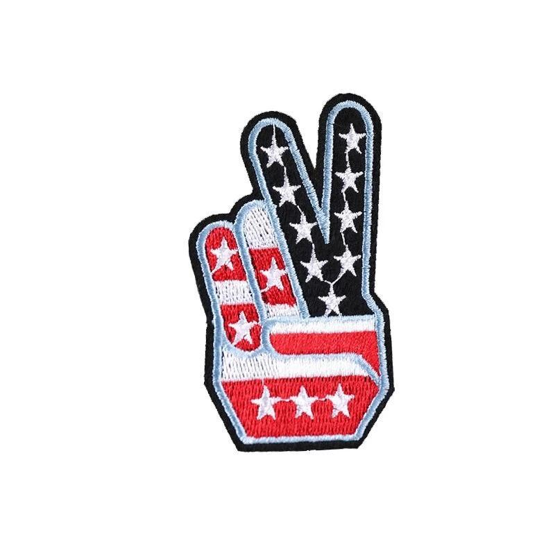 Vintage-Patch mit amerikanischer Flagge