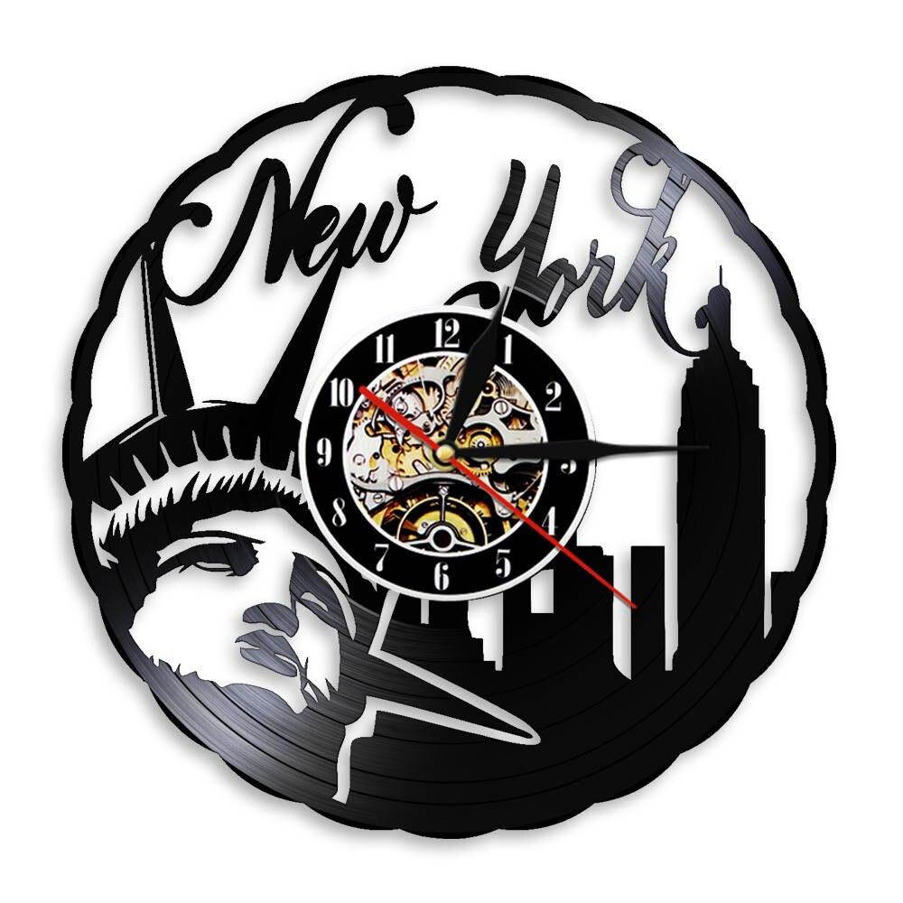 Vintage New York Design Wanduhr