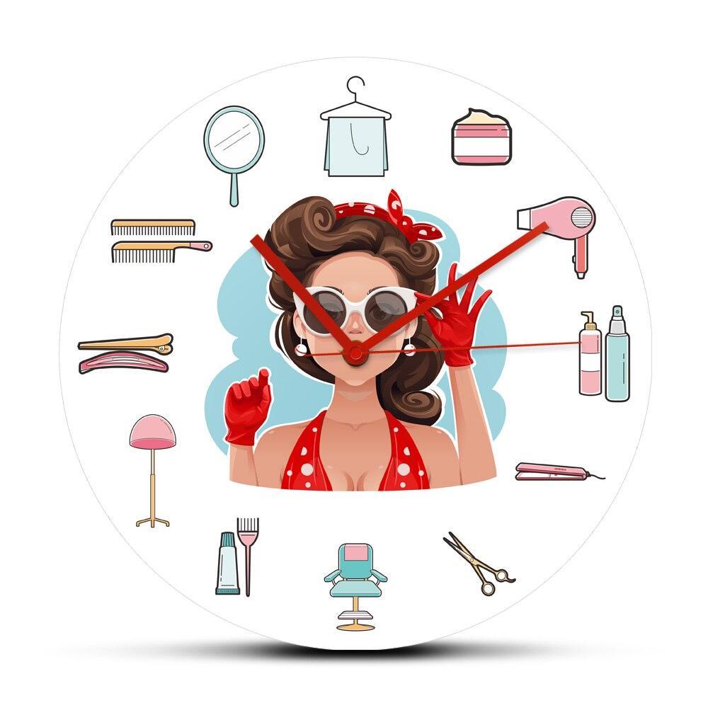 Pin-Up-Vintage-Wanduhr