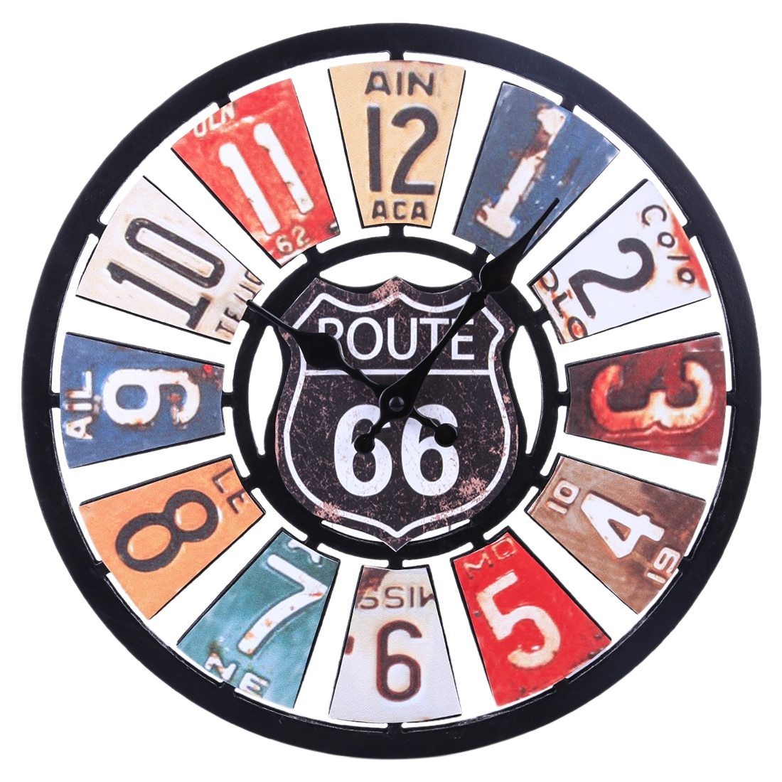 Vintage Route 66 Wanduhr