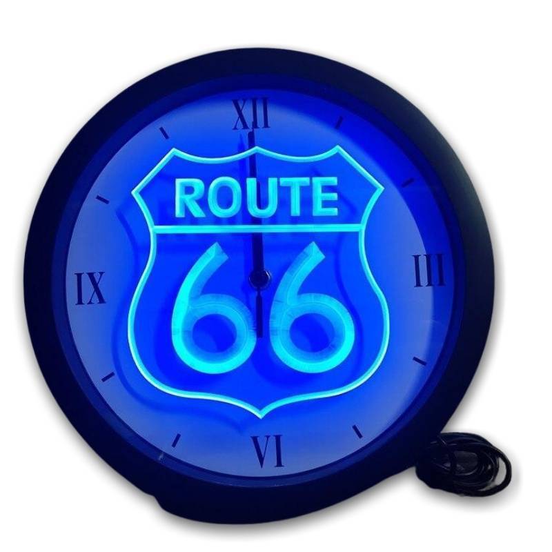 Vintage Neon Route 66 Uhr