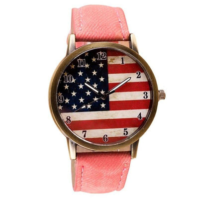 Vintage-Uhr mit amerikanischer Flagge