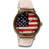 Vintage-Uhr mit amerikanischer Flagge