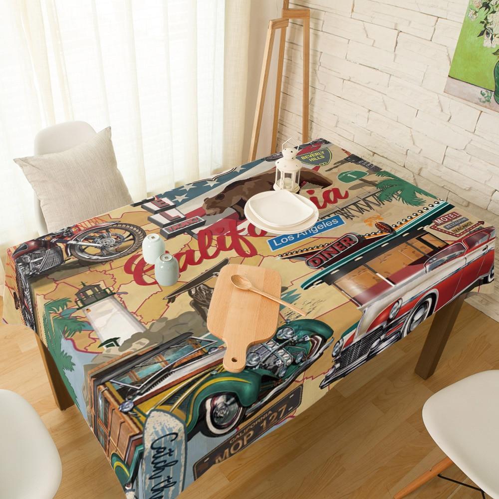 Vintage kalifornische Tischdecke
