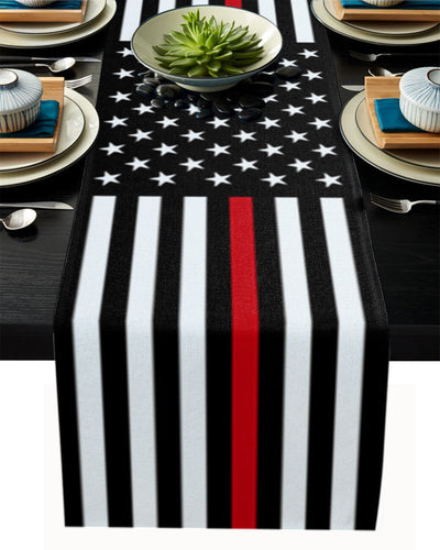 Vintage Tischdecke mit amerikanischer Flagge