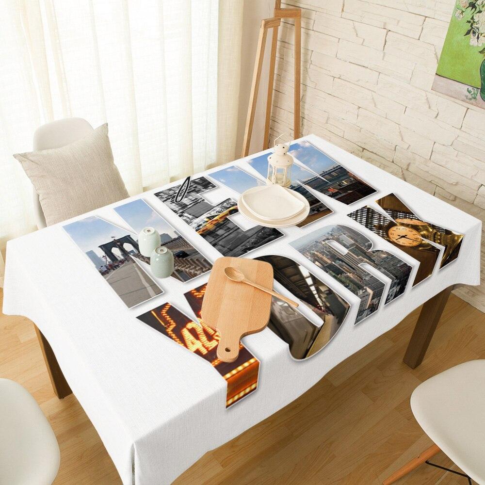 Vintage New York Muster Tischdecke