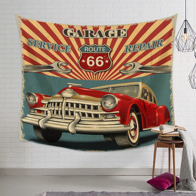 Vintage Route 66 Tischdecke