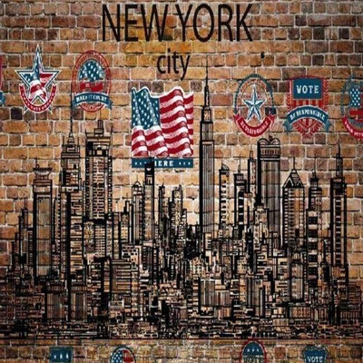 Vintage New Yorker Ziegelsteintapete