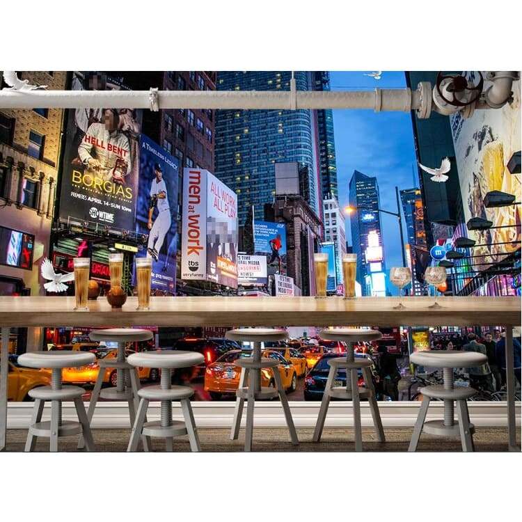 Große Vintage-Tapete New York