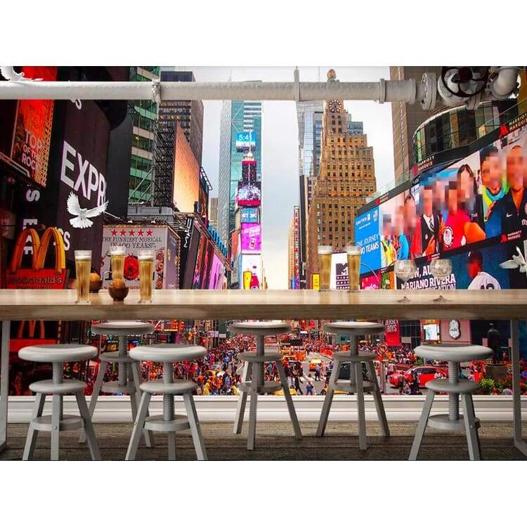 Große Vintage-Tapete New York