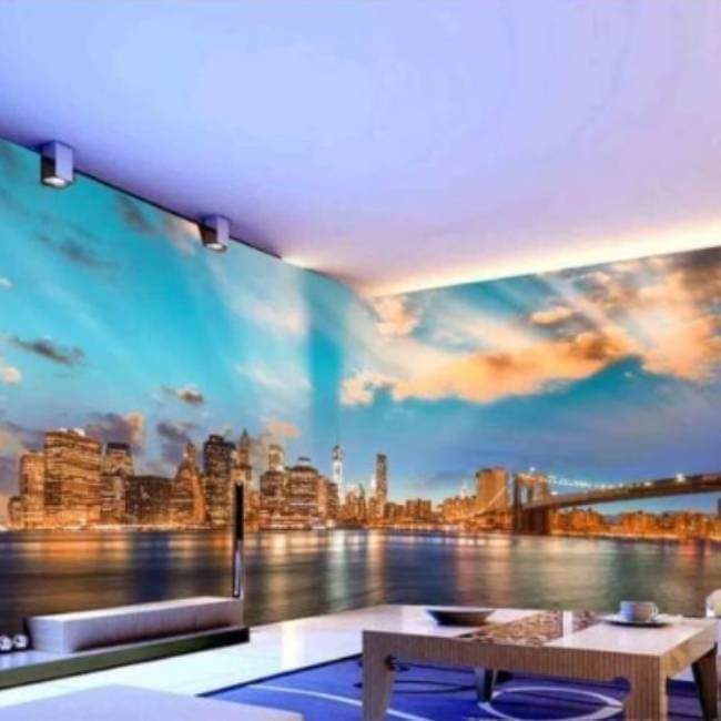 Vintage New York 4 Wände Tapete