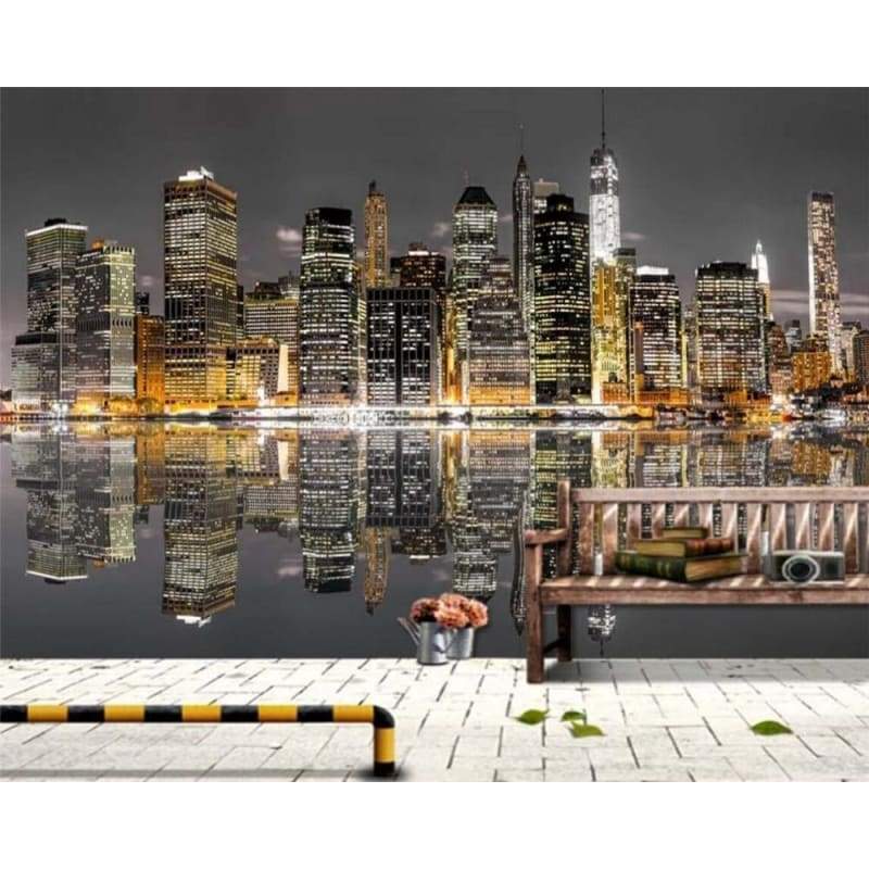 New Yorker Vintage-Landschaftstapete