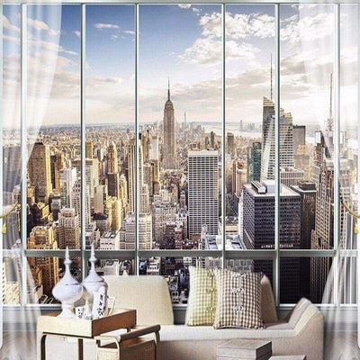 Vintage-Tapete im New Yorker Stil