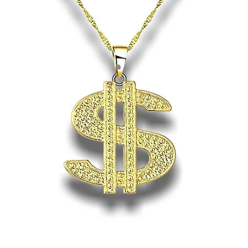 Vintage-Dollar-Goldanhänger