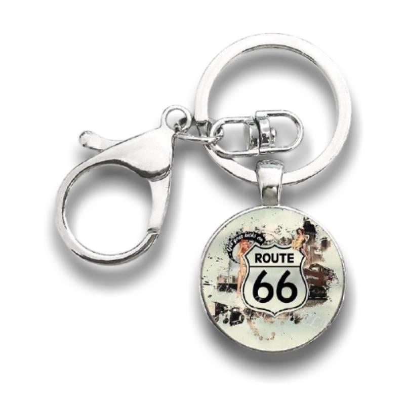 Vintage Route 66 Schlüsselanhänger