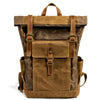 Vintage brauner Lederrucksack