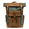 Vintage brauner Lederrucksack