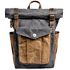 Vintage brauner Lederrucksack