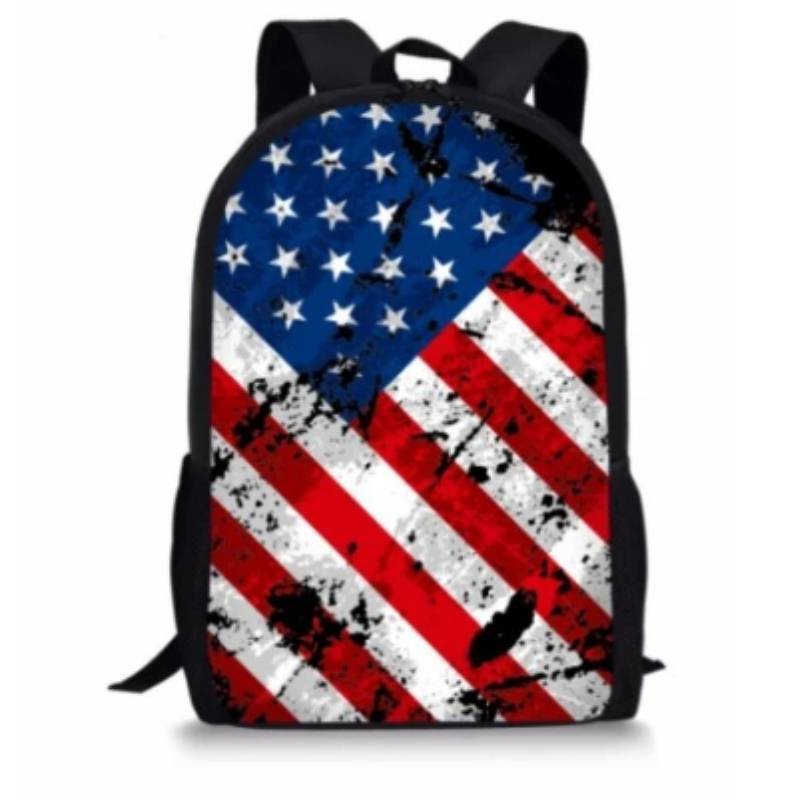 Vintage-Rucksack mit amerikanischer Flagge